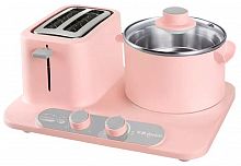 Тостер-плита Donlim Multifunctional Breakfast Machine Pink (Розовый) — фото
